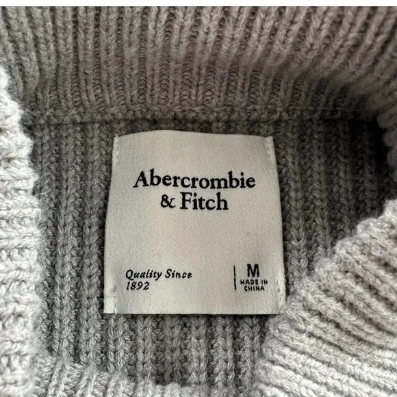 Abercrombie & Fitch Gray Ribbed Sleeveless Turtleneck Size M - Picture 7 of 9